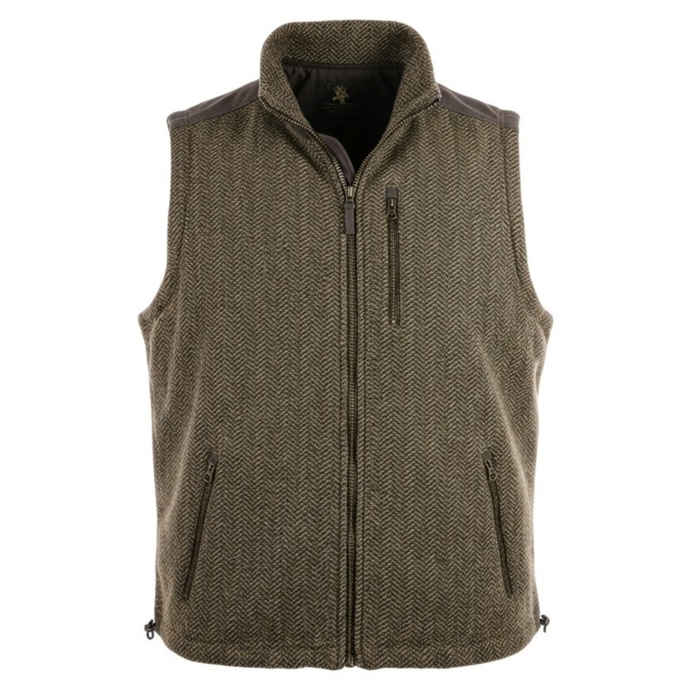 Orvis Full Zip Fleece Vest - Herringbone- Mens Size XL